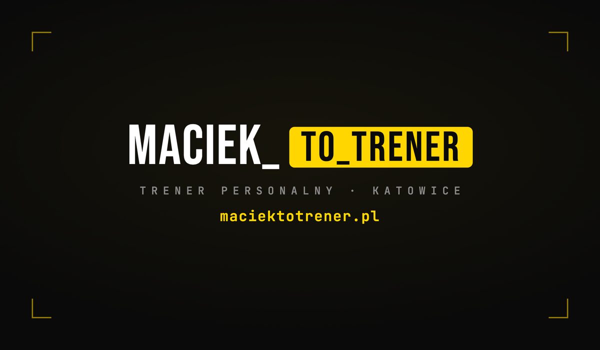 Wizytówka maciek_to_trener — strona przednia